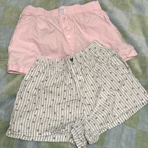 HAPPILY GREY  Pink/ Gray/ Heart print 2pk
Boxer Shorts Size M
